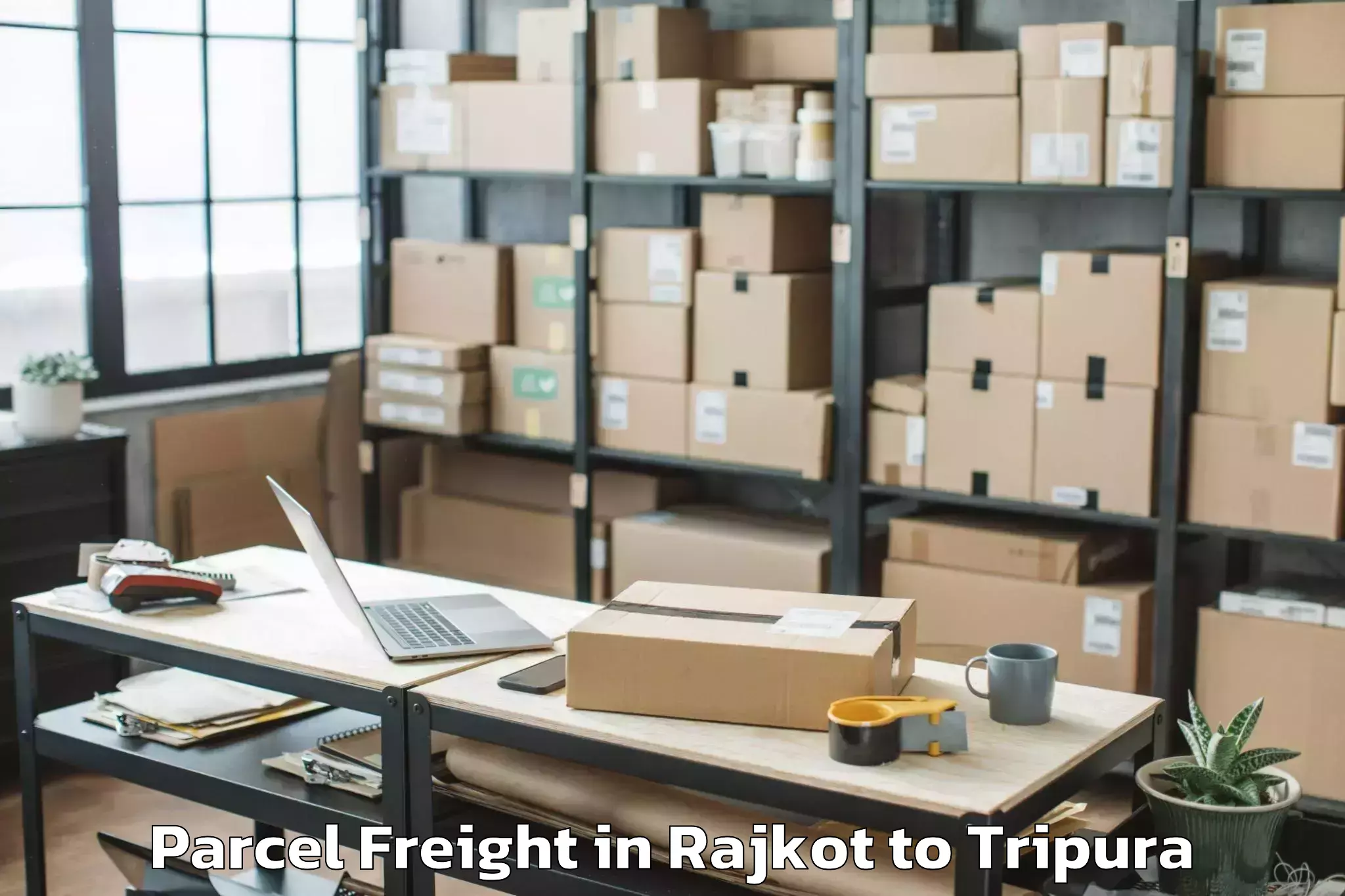 Hassle-Free Rajkot to Sabrum Parcel Freight